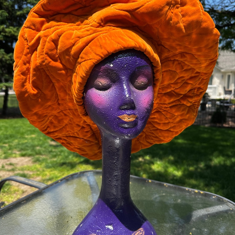 Orange Velvet Women's Hat